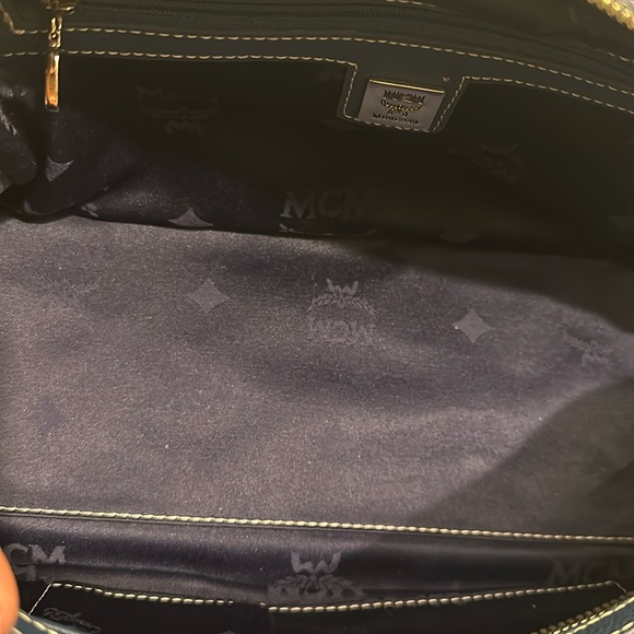 💙MCM Blue Leather Boston Bag 💙